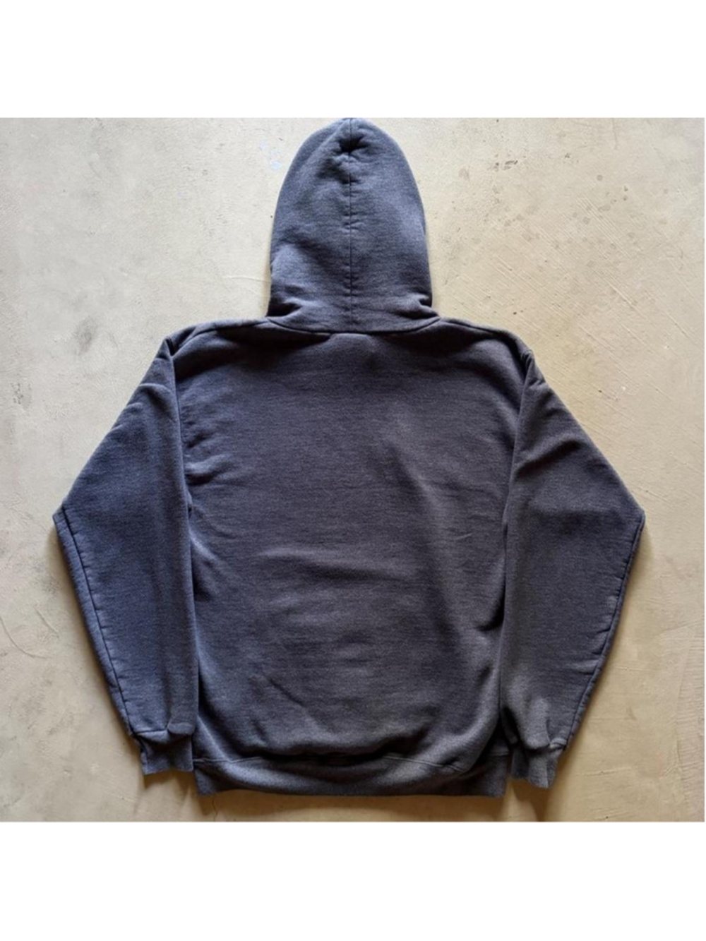 vintage 90s hanes grey blank boxy hoodie - Picture 2 of 4